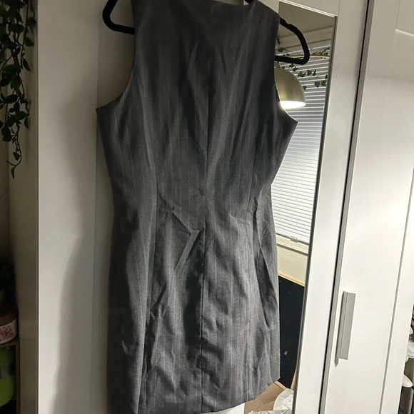 Pinstripe Tailored Vest Dress - Picture 7 of 9